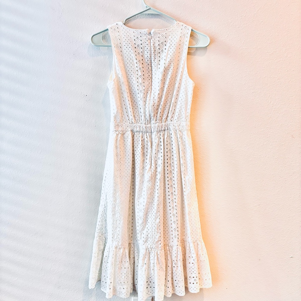 J. Crew White Eyelet Dress— Petite 00 - Picture 8 of 12
